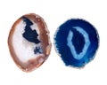 Polished colorful agate stones