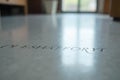Polished concrete floor reflecting subtle light patterns, adding depth to minimalist interiors. A close up, slightly angled shot Royalty Free Stock Photo
