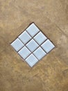 Polished concrete with mosaic tile