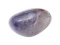 polished Cordierite (iolite) gemstone isolated Royalty Free Stock Photo