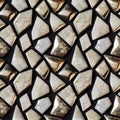 Polished gemstones seamless pattern. Tumbled rocks, pebbles repeating background Royalty Free Stock Photo