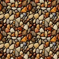 Polished gemstones seamless pattern. Tumbled rocks, pebbles repeating background Royalty Free Stock Photo