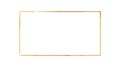 Polished Golden Rectangular Photo Frame, Border Element, vector design Generative AI Royalty Free Stock Photo