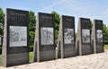 Polished granite war memorial