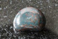 Polished Heliotrope Bloodstone gemstone on black Royalty Free Stock Photo