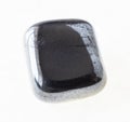 polished hematite (haematite) gem on white