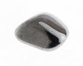 polished hematite (haematite) gemstone on white