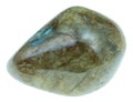 Polished labrador labradorite gemstone isolated