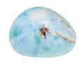 Polished Larimar gemstone blue pectolite