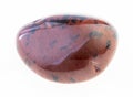 polished mahogany obsidian stone on white