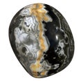 Polished marmoreal Agate Pebble Royalty Free Stock Photo
