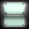 Polished metal background with glass Royalty Free Stock Photo