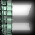 Polished metal background with glass Royalty Free Stock Photo