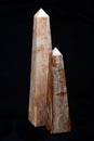 Polished multicolor carved onyx obelisk