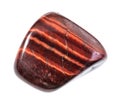 polished Ox's Eye (Bull's Eye) gem stone isolated Royalty Free Stock Photo