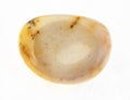 polished picture jasper stone on white Royalty Free Stock Photo