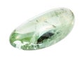 polished Prasiolite (green quartz) gem stone Royalty Free Stock Photo