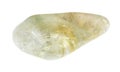 polished Prasiolite (vermarine) gem stone on white Royalty Free Stock Photo