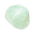 polished Prehnite gemstone isolated on white Royalty Free Stock Photo