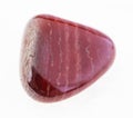 polished red jasper stone on white Royalty Free Stock Photo