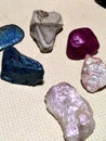 Polished rocks glitter