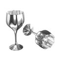 Polished silver stainless steel drink vessel Royalty Free Stock Photo