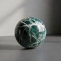 Object with a green marble texture featuring intricate white Royalty Free Stock Photo
