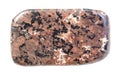 polished spreusteined Urtite rock isolated on white Royalty Free Stock Photo