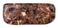 Polished spreusteined urtite stone isolated Royalty Free Stock Photo