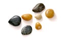 Polished stones on white