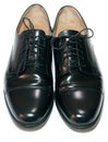 Polished Traditional classic male black leather s