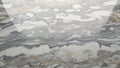 Polished white marble surface with intricate grey and gold veining and subtle reflections creating a backdrop Royalty Free Stock Photo