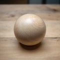 Polished wooden spheres. White wood orb Royalty Free Stock Photo
