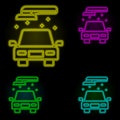 Polisher carwash neon color set icon. Simple thin line, outline of car wash icons for ui and ux, website or mobile