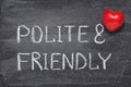 Polite and friendly heart