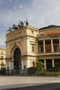 The Politeama theater , Palermo, Sicily, Italy