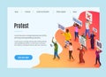 Activists Isometric Landing Page