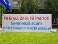Politic sign in Romania