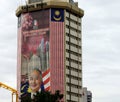 Political ad on Cahaya Suria Tower, Kuala Lumpur