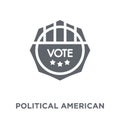 Political american elections publicity badge icon from Political