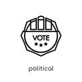 Political american elections publicity badge icon from Political