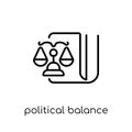 political Balance icon from Political collection. Royalty Free Stock Photo