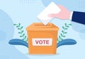 Political Candidate Illustration with Debates Concept for Promotion, Election Campaign, Active Discussion and Get Votes