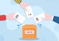 Political Candidate Illustration with Debates Concept for Promotion, Election Campaign, Active Discussion and Get Votes