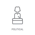 Political candidate speech icon. Trendy Political candidate spee