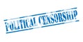 Political censorship blue stamp Royalty Free Stock Photo