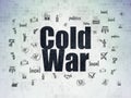 Political concept: Cold War on Digital Data Paper background