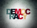 Political concept: Democracy on Digital Data Paper background