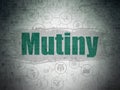 Political concept: Mutiny on Digital Data Paper background
