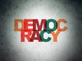 Political concept: Democracy on Digital Data Paper background